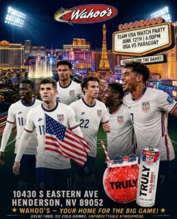 Team USA Watch Party at Wahoos!!!🌎⚽️
🇺🇸USA vs Paraguay June 12th @ 6PM

Truly Seltzer
30oz Soccer Ball 
~$10~

Long Drinks (select flavors)
~$5~

Sam Adams Summer Ale
~$6- 16oz~
~$8.50- 25oz~

Jim Beam & Jim Beam Pineapple 🍍 
~$6 shots and cocktails~

Espolon Tequila
~$6~
