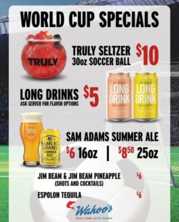 World Cup Fever has gripped the nation, and in Las Vegas there’s only one place to get your fix!!🌎🏆⚽️

Join us today at 7PM at @wahooseastern for the Team USA Watch Party!!🇺🇸

The match will be broadcast live at all our locations. So come out and show your national pride with us!!🔥