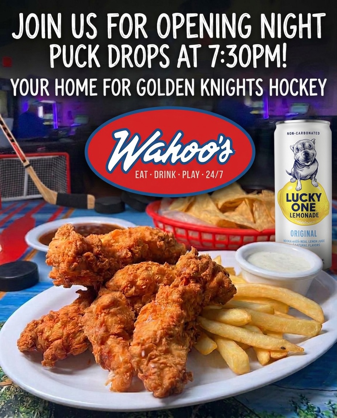 HOCKEY IS BACK!!🔥🔥🔥
Join us at 7:30 tonight for the first puck drop of the season and cheer on your hometown @vegasgoldenknights 🏒